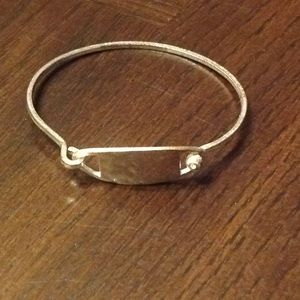 Silver bangle bracelet